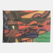 ヴァイオリンとギターby Juan Gris, Cubism Artヴィンテージ キッチンタオル (横)
