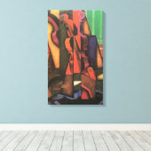 ヴァイオリンとギターby Juan Gris, Cubism Artヴィンテージ キャンバスプリント (インサイチュ (ウッドフロア))