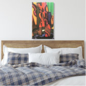 ヴァイオリンとギターby Juan Gris, Cubism Artヴィンテージ キャンバスプリント (インサイチュ (寝室))