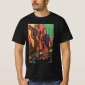 ヴァイオリンとギターby Juan Gris, Cubism Artヴィンテージ Tシャツ (正面)