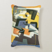 ヴァイオリンとグラスbyフアン・グリス，ヴィンテージ・キュービズム アクセントクッション (裏面(縦))