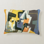 ヴァイオリンとグラスbyフアン・グリス，ヴィンテージ・キュービズム アクセントクッション (裏面)