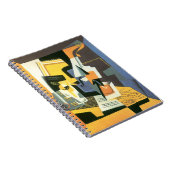 ヴァイオリンとグラスbyフアン・グリス,ヴィンテージ・キュービズム ノートブック (右側)