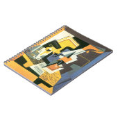 ヴァイオリンとグラスbyフアン・グリス,ヴィンテージ・キュービズム ノートブック (左側)