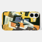 ヴァイオリンとグラスbyフアン・グリス,ヴィンテージ・キュービズム Case-Mate iPhoneケース (裏面 (横))