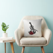 ヴァイオリンとバラシルバー クッション (椅子)