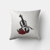 ヴァイオリンとバラシルバー クッション (裏面)