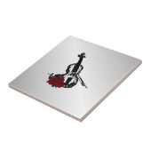 ヴァイオリンとバラシルバー タイル (側面)