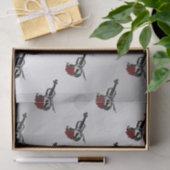 ヴァイオリンとバラシルバー 薄葉紙 (ギフト)