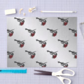 ヴァイオリンとバラシルバー 薄葉紙 (クラフト)