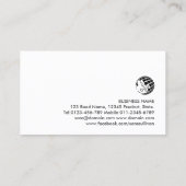 ヴァイオリンのアイコンミュージシャン名刺 名刺 (裏面)