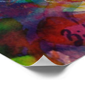 ヴァイオリンの女の子、バイオリンと猫 ポスター (角)