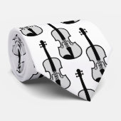 ヴァイオリンまたはミュージシャン用のヴァイオリン模様のネックタイ ネクタイ (ロール)