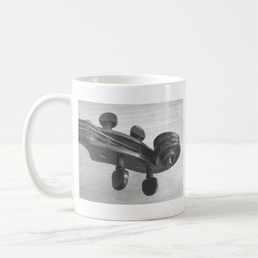 ヴァイオリンまたは先生のためのヴァイオリンのスクロールコーヒーマグ コーヒーマグカップ (左)