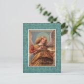 ヴァイオリンを使ったクリスマスエンジェル ポストカード (スタンド正面)