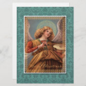 ヴァイオリンを使ったクリスマスエンジェル 招待状 (正面/裏面)