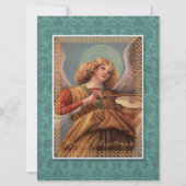 ヴァイオリンを使ったクリスマスエンジェル 招待状 (正面)