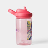 ヴァイオリンを弾くパーソナライズされたアニメの女の子 ウォーターボトル (右面)