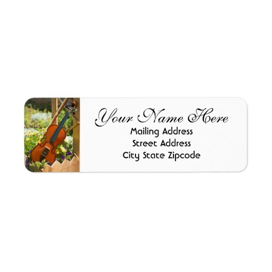 ヴァイオリンガーデン差出人住所 ラベル (正面)
