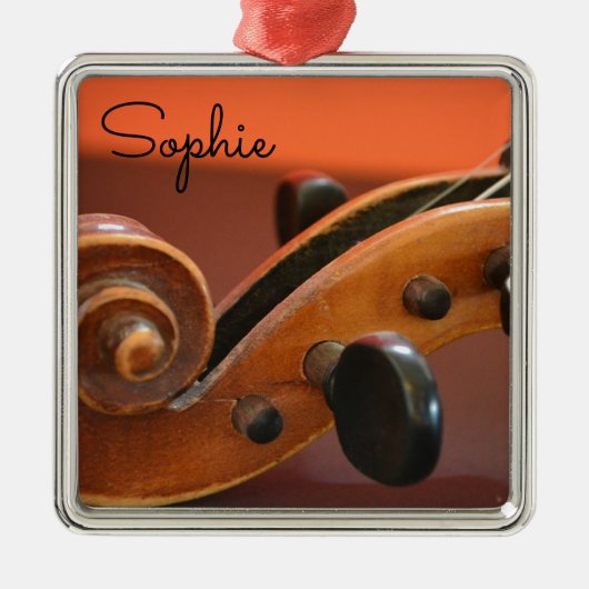 ヴァイオリンクラシカル弦ミュージカル楽器名 メタルオーナメント (正面)