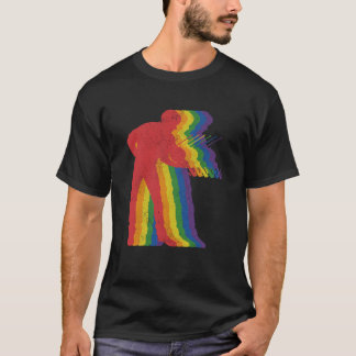 ヴァイオリンゲイプライドLGBTQサポーター虹 Tシャツ