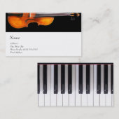 ヴァイオリンサイト用音楽ビジネスカード 名刺 (正面/裏面)