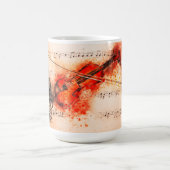 ヴァイオリンシート音楽マグ15オズ コーヒーマグカップ (中央)