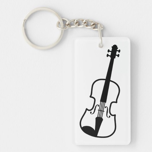ヴァイオリンスケッチまたはミュージシャン用キーチェーン キーホルダー (正面)
