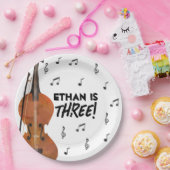 ヴァイオリンテーマ誕生日パーティー紙プレート ペーパープレート (パーティー)