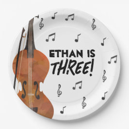 ヴァイオリンテーマ誕生日パーティー紙プレート ペーパープレート