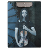 ヴァイオリンビクトリアンダークファンタジーを持つゴシック色の少女 クリップボード (正面)