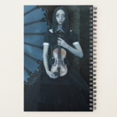 ヴァイオリンビクトリアンダークファンタジーを持つゴシック色の少女 プランナー手帳 (裏面)