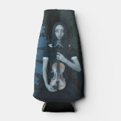 ヴァイオリンビクトリアンダークファンタジーを持つゴシック色の少女 ボトルクーラー (正面)