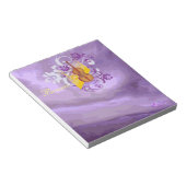 ヴァイオリンフローラスワールパープル抽象芸術スモールメモ帳 ノートパッド (アングル)