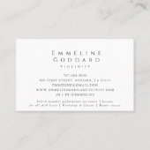 ヴァイオリンフローラヴァイオリン音楽先生ミュージシャン 名刺 (裏面)