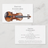 ヴァイオリンフローラヴァイオリン音楽先生ミュージシャン 名刺 (正面/裏面)