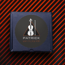 ヴァイオリンミニマルブラックトライアングル質素バイオリニスト ラウンドシール