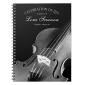 ヴァイオリンミュージシャンお祝いオブライフゲストブック ノートブック (正面)