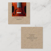 ヴァイオリンミュージシャンクラフト スクエア名刺 (正面/裏面)