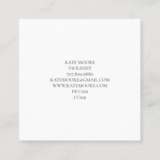 ヴァイオリンミュージシャン スクエア名刺 (裏面)