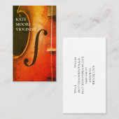 ヴァイオリンミュージシャン 名刺 (正面/裏面)
