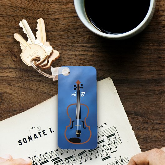 ヴァイオリンモノグラムキーチェーン キーホルダー