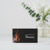 ヴァイオリンレッスンミュージック先生 名刺 (スタンド正面)