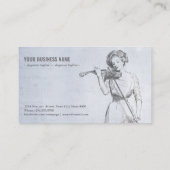 ヴァイオリンレディーミュージックビジネスカード 名刺 (裏面)