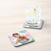 ヴァイオリンレディ、6つのプラスチックコースター、ヴィンテージアート コースター (右側)