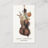 ヴァイオリンヴィンテージフローラヴァイオリンミュージシャン先生 名刺 (正面)