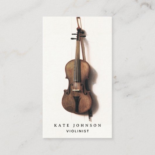 ヴァイオリンヴィンテージヴァイオリンミュージシャン先生 名刺 (正面)
