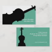 ヴァイオリン先生プレイヤースタジオ音楽ミュージシャン 名刺 (正面/裏面)