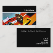 ヴァイオリン先生プレイヤースタジオ音楽ミュージシャン 名刺 (正面/裏面)