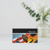 ヴァイオリン先生プレイヤースタジオ音楽ミュージシャン 名刺 (スタンド正面)